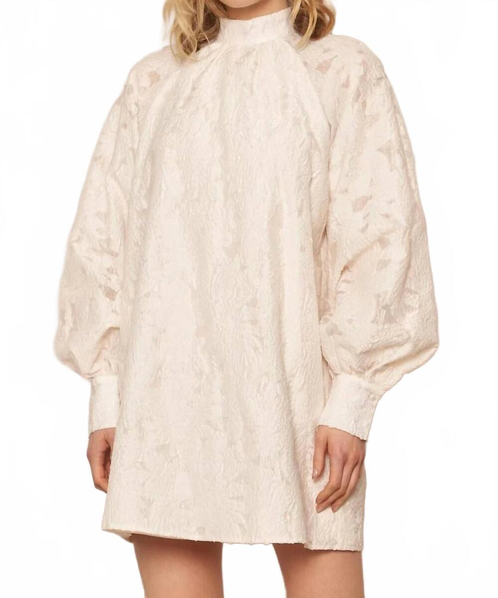 NEW EN CREME the elara mock neck mini dress in cream